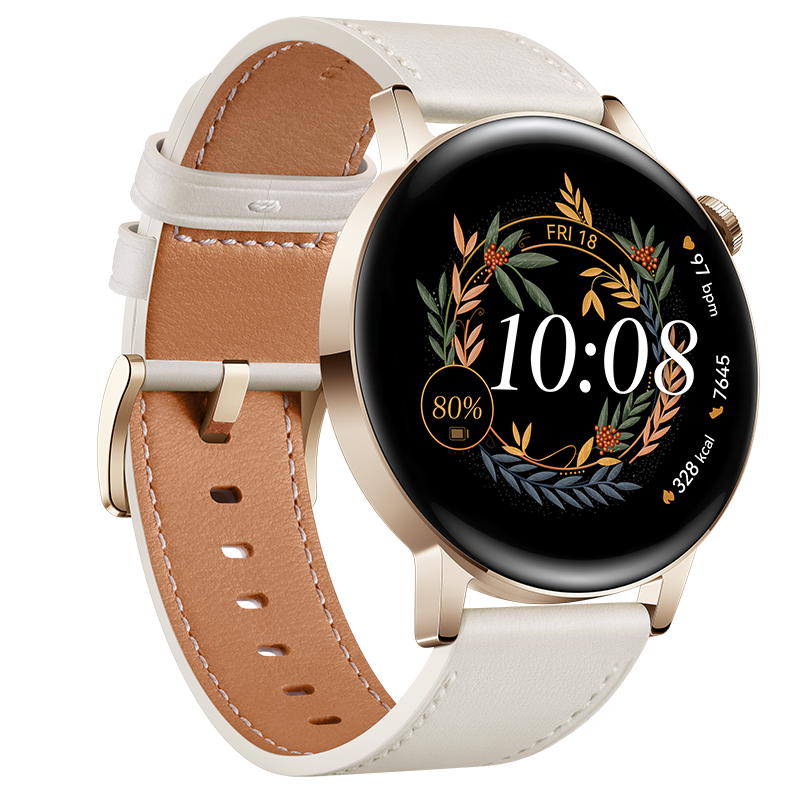 HUAWEI WATCH GT 3 42 mm 雅致款 (白色真皮錶帶) image number 0