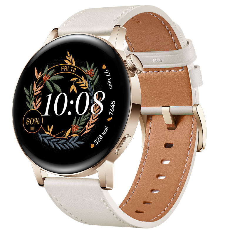 HUAWEI WATCH GT 3 42 mm 雅致款 (白色真皮錶帶) image number 0